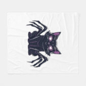 Creepy Schattige Cat – Spider Legs & Heart Eyes Cl Fleece Deken (Voorkant (Horizontaal))