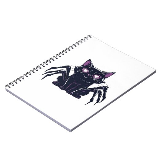 Creepy Schattige Cat – Spider Legs & Heart Eyes Cl Notitieboek (Linkerzijde)