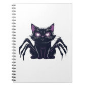 Creepy Schattige Cat – Spider Legs & Heart Eyes Cl Notitieboek (Voorkant)