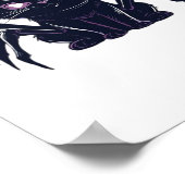 Creepy Schattige Cat – Spider Legs & Heart Eyes Cl Poster (Hoek)