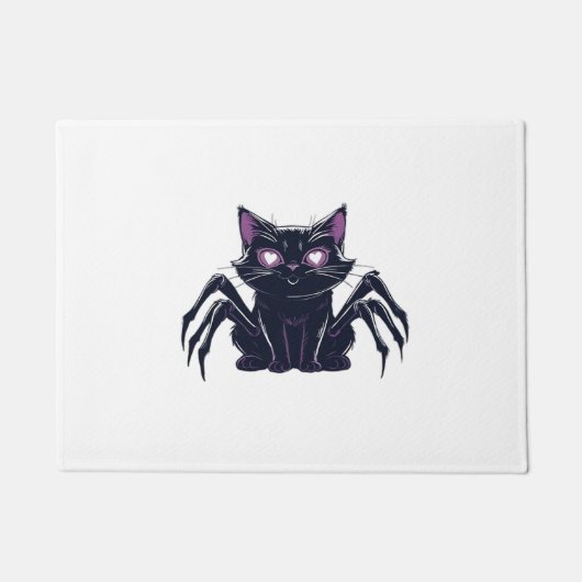 Creepy Schattige Cat – Spider Legs & Heart Eyes Ov Deurmat (Voorkant)