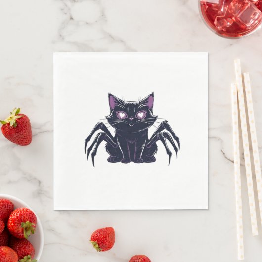 Creepy Schattige Cat – Spider Legs & Heart Eyes Ov Servet (Insitu)