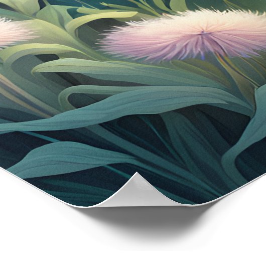 Creepy Schattige Ghost Art Poster (Hoek)