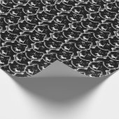 Creepy schattige gothic kitten satanische hekserij cadeaupapier (Hoek)