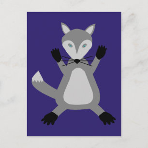 Creepy Schattige Halloween Wolf Briefkaart