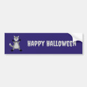 Creepy Schattige Halloween Wolf Bumpersticker (Voorkant)
