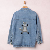 Creepy Schattige Halloween Wolf Denim Jacket (Hangar)