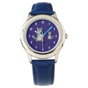 Creepy Schattige Halloween Wolf Horloge