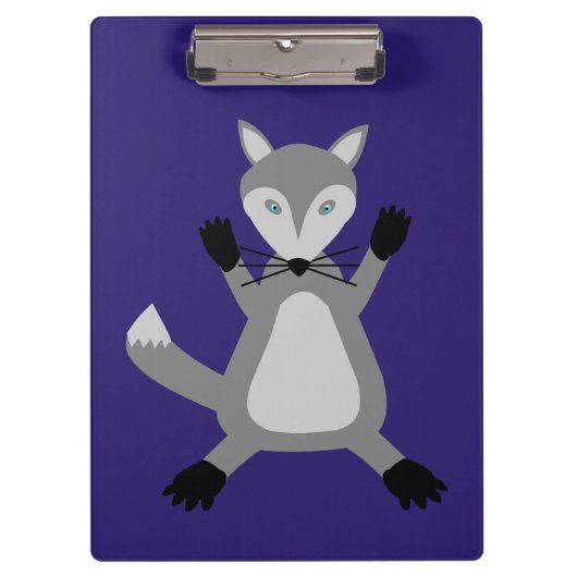Creepy Schattige Halloween Wolf Klembord (Voorkant)