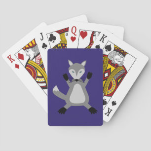 Creepy Schattige Halloween Wolf Pokerkaarten