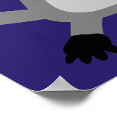 Creepy Schattige Halloween Wolf Poster (Hoek)