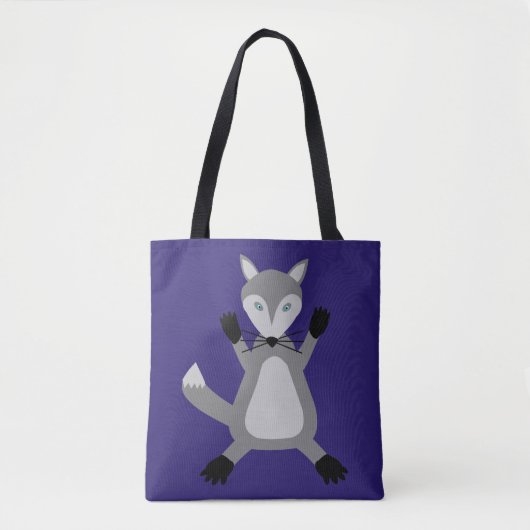 Creepy Schattige Halloween Wolf Tote Bag (Voorkant)