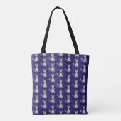Creepy Schattige Halloween Wolf Tote Bag (Achterkant)