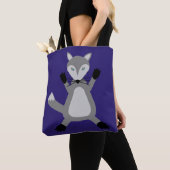 Creepy Schattige Halloween Wolf Tote Bag (Dichtbij)