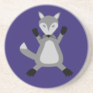 Creepy Schattige Halloween Wolf Zandsteen Onderzetter