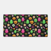 "Creepy Schattige" Monsters en Halloween Fun Seaml Bureaumat (Voorkant)