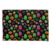 "Creepy Schattige" Monsters en Halloween Fun Seaml Kussensloop (Voorkant-Links)