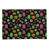 "Creepy Schattige" Monsters en Halloween Fun Seaml Kussensloop (Voorkant-Rechts)