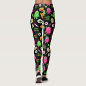 "Creepy Schattige" Monsters en Halloween Fun Seaml Leggings (Achterkant)