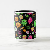 "Creepy Schattige" Monsters en Halloween Fun Seaml Mok (Midden)