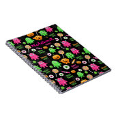 "Creepy Schattige" Monsters en Halloween Fun Seaml Notitieboek (Rechterzijde)