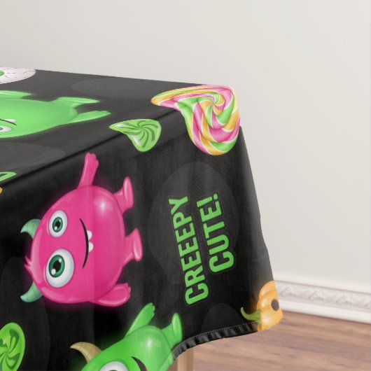 "Creepy Schattige" Monsters en Halloween Fun Seaml Tafelkleed (Voorbeeld)
