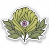Creepy Schattige Plant Spring Green Fantasy Art Sticker (Voorkant)