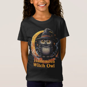 Creepy Schattige Uil in Witch Pet voor spookachtig T-shirt