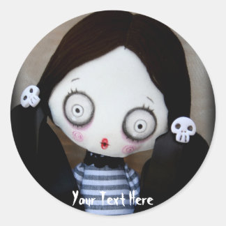 Creepy Schattige Zombie Doll Halloween Stickers