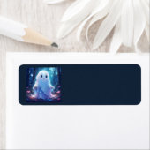 Creepy Schattigee Ghost Adresetiketten Etiket (Insitu)