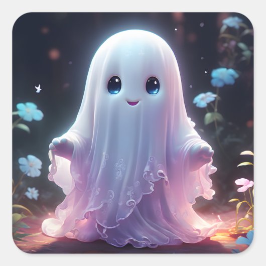 Creepy Schattigee Ghost Stickers (Voorkant)