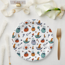 Creepy Schattigee Halloween Paper Borden Papieren Bordje