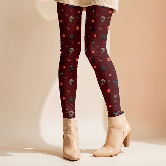 Creepy Schattigee Halloween Patroon Leggings