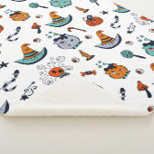 Creepy Schattigee Halloween Sherpa Blanket Deken (3/4)