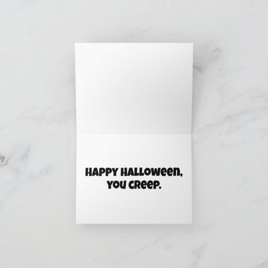 Creepy Sideshow Carnaval Funhouse Clown Halloween Kaart (Binnen)