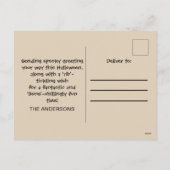 Creepy Skelet Familie Happy Halloween Feestdagenkaart (Achterkant)