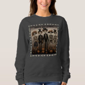 Creepy Skelet Familie Happy Halloween Trui (Voorkant)