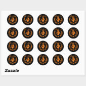 Creepy Skeleton Bat Halloween Sticker (Vel)