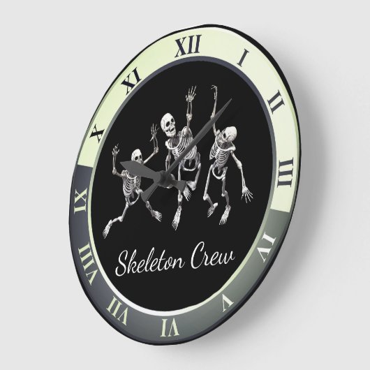 Creepy Skeleton Design Grote Klok (Hoek)