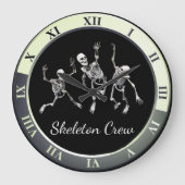 Creepy Skeleton Design Grote Klok (Voorkant)