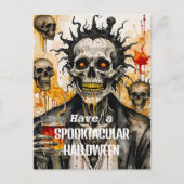 Creepy Skeleton en schedels Briefkaart (Voorkant)