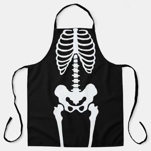 Creepy Skeleton Halloween Schort (Voorkant)