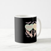 Creepy - Skeleton Hand die harten zoet en zo vasth Koffiemok (Voorkant rechts)