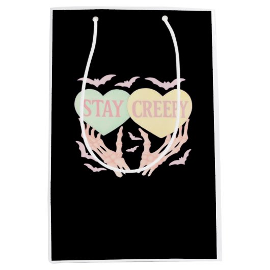 Creepy - Skeleton Hand die harten zoet en zo vasth Medium Cadeauzakje (Voorkant)