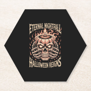Creepy Skeleton Hands Pumpkin Skull Kartonnen Onderzetters