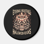 Creepy Skeleton Hands Pumpkin Skull Magneet (Voorkant)