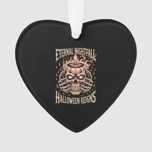 Creepy Skeleton Hands Pumpkin Skull Ornament (voorkant)