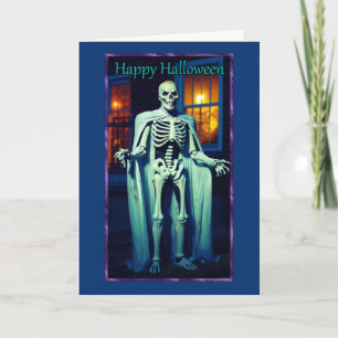 Creepy Skeleton Kostuum Halloween Kaart