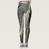 Creepy Skeleton Man Design Leggings (Voorkant)