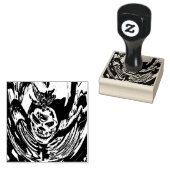Creepy Skeleton Rubber Stamp Rubberstempel (Gestempeld)